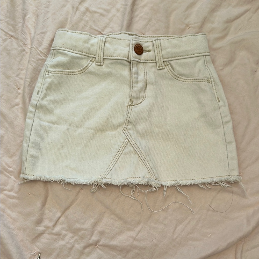 Old Navy Cream Denim Skirt for Kids